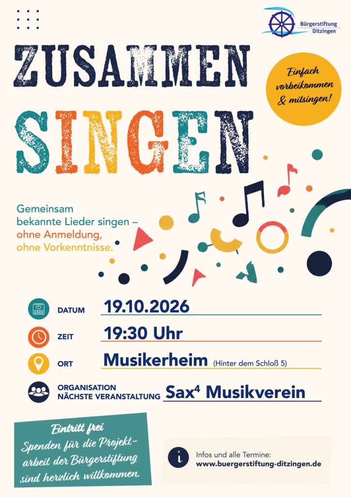Zusammen Singen Einladung